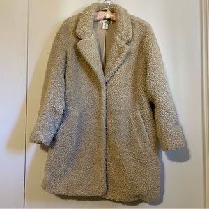 H&M shearling fleece teddy coat